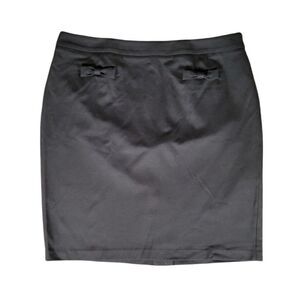 Talbots Black Pencil Skirt with Bows Sz 16P